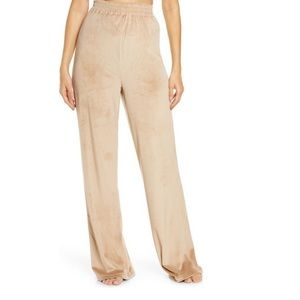 SKIMS VELOUR WIDE LEG PANT HONEY XL